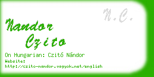 nandor czito business card